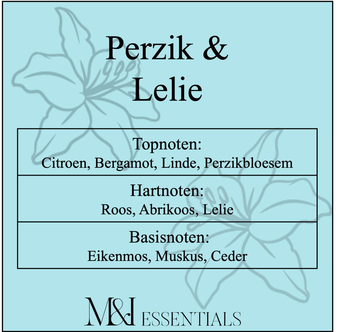 Perzik & Lelie - Theelicht